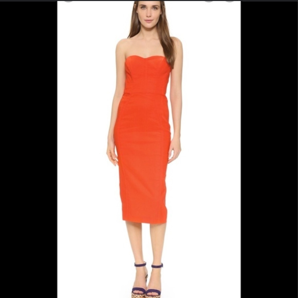 Veronica Beard Orange Body Con Dress, size 6